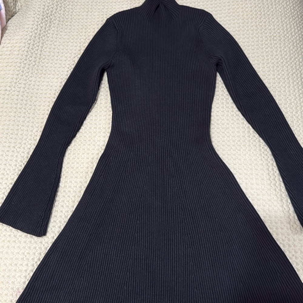 Black Mini short sweater dress , like new , size small